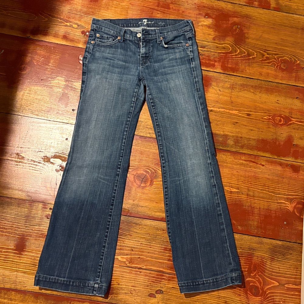 7 For All Mankind Dark Blue Flare Jeans
